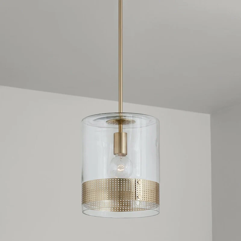 Marion 1-light Hanging Pendant w/ Clear Glass