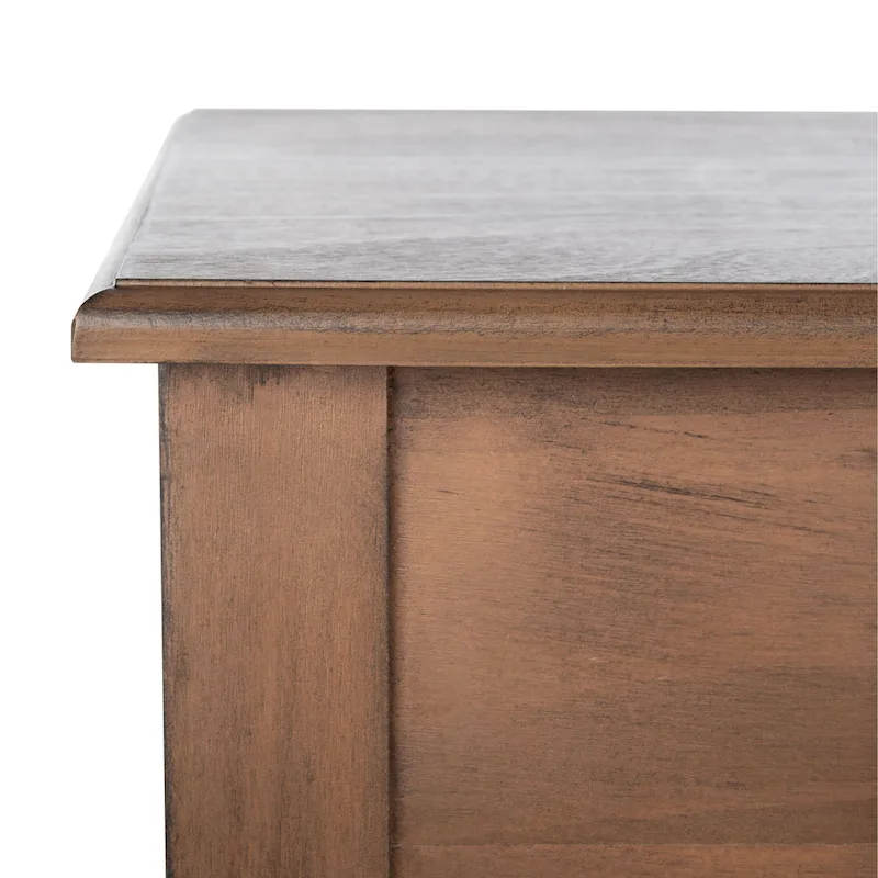 Classic 1-Drawer Writing Desk with Turned Legs & Rich Brown Top
