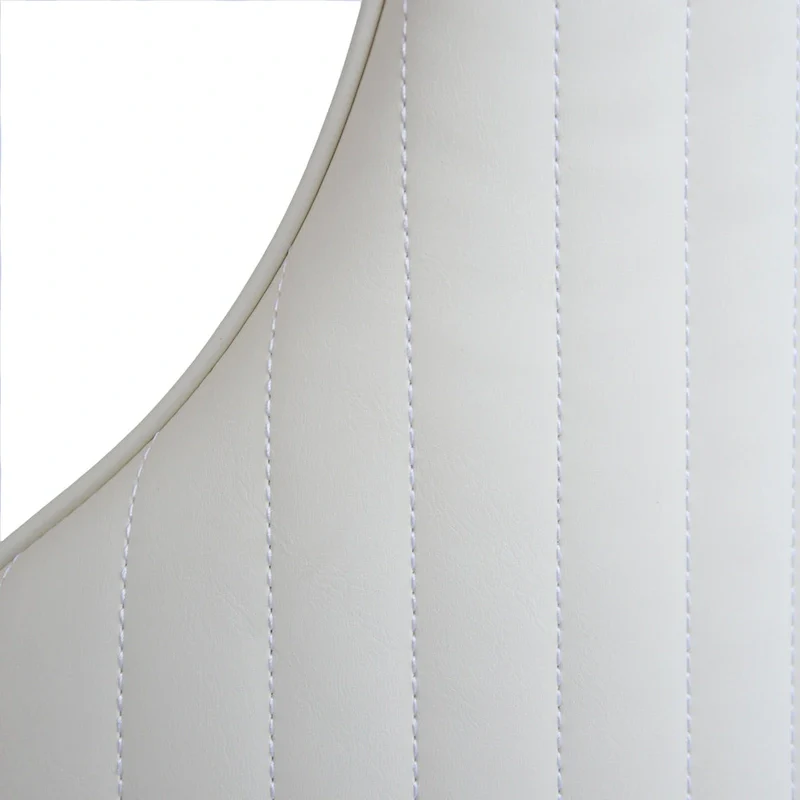 Modern Cream White Faux Leather Dining Chairs (set of 2) - N/A