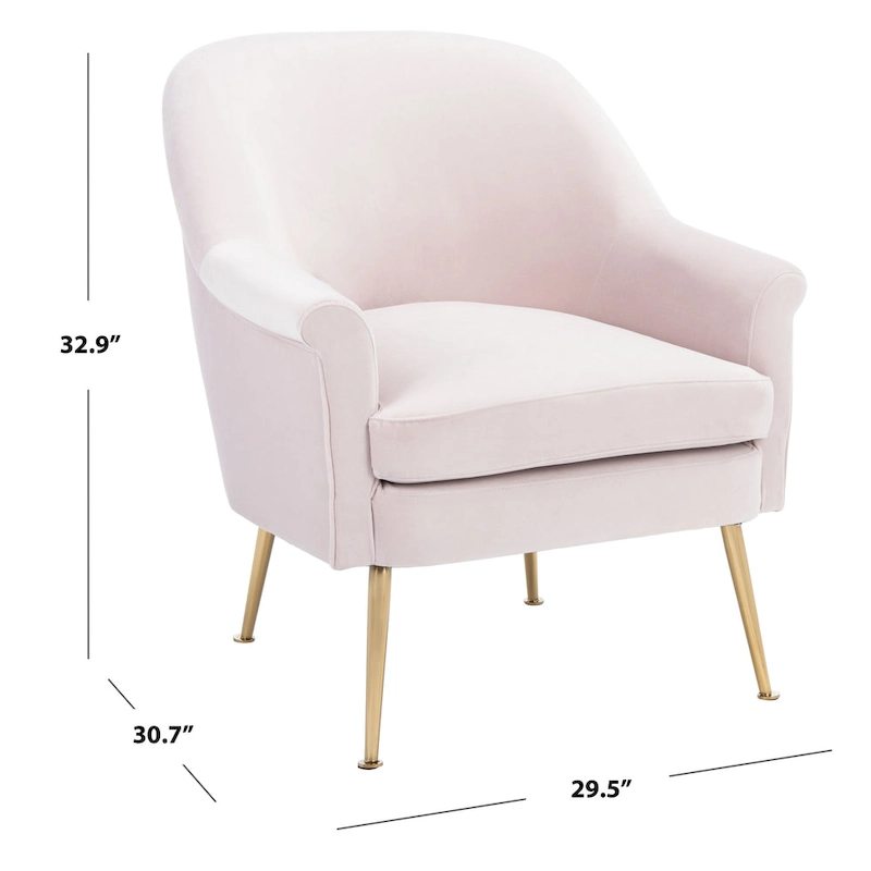 SAFAVIEH Edina Accent Chair - 29.5 W x 30.7 L x 32.9 H - 30Wx31Dx33H