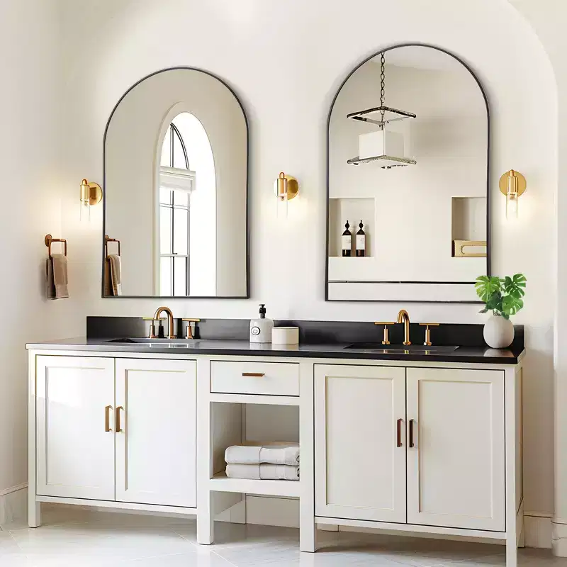 Dovelina Modern Arch Wall Mirrors for Bathroom Vanity Mirror(Set of 2)
