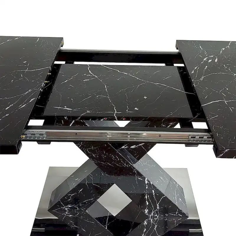 Modern 47.24-62.99 L Marble Square Dining Table