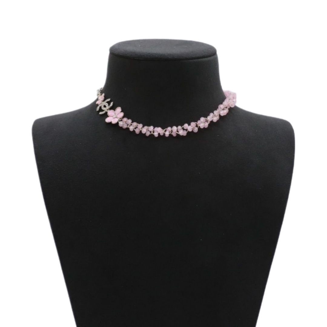 CCN531 Chanel pink pearls choker necklace - ccjewelryacc
