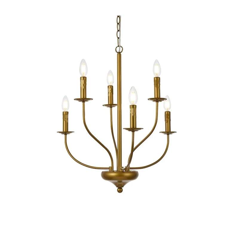 Wylda 6 Light Pendant in black - 24 Inch