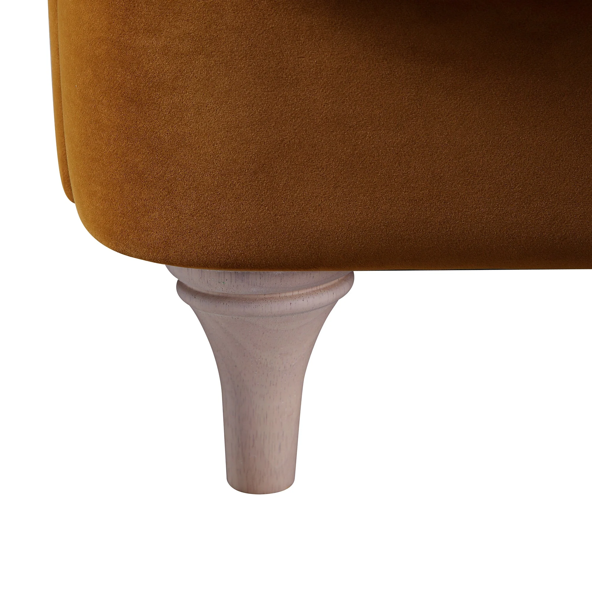 Cinnamon Velvet Sofa, 1-Seater