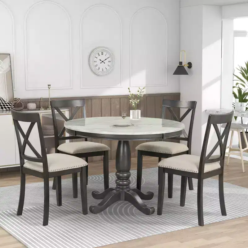 Whisen 5-Piece Dining Set with 4 Chairs