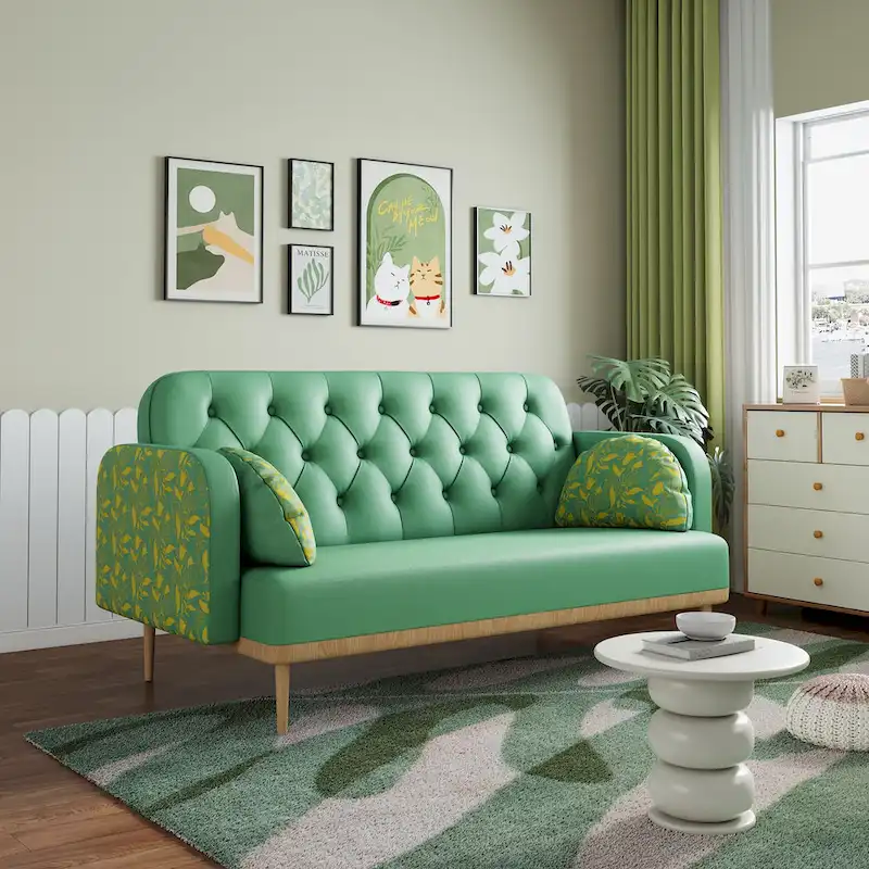 Loveseat sofa with tulip pattern