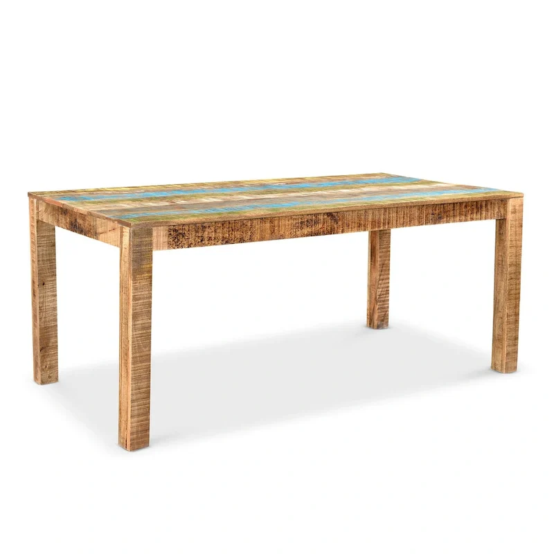 Timbergirl Suman Rustic Multicolor Dining Table - Multi