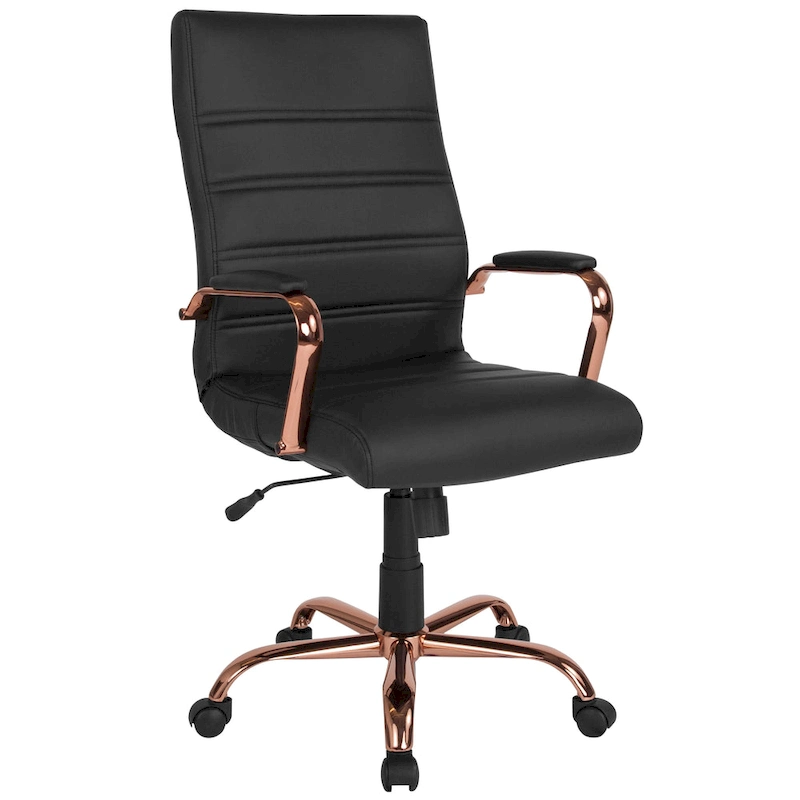High Back LeatherSoft Executive Swivel Office Chair with Chrome Base