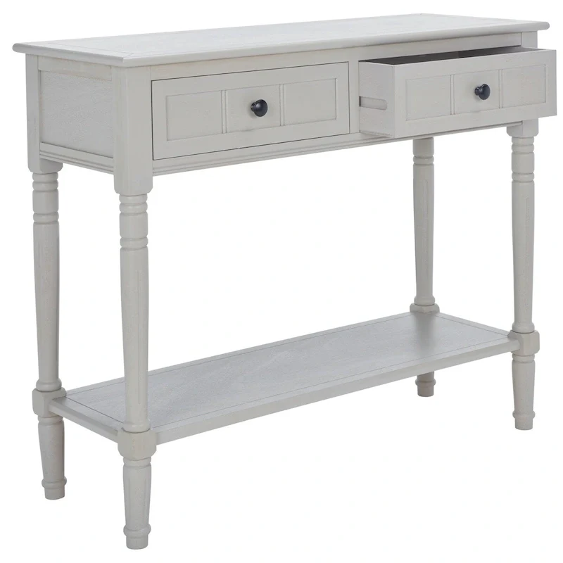 SAFAVIEH Camilla Grey 2-Drawer Console Table - 35.8 x 13.8 x 29.5 - 36Wx14Dx30H