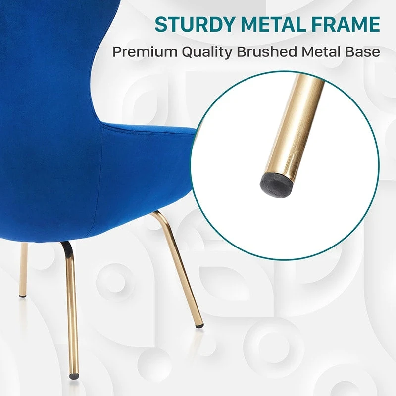 Waters Mid-Century Modern Blue Metal Office Chair by Furniture of America