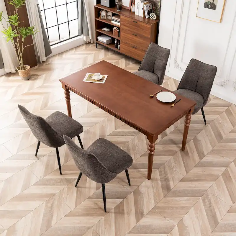 Modern Upholstered Fabric Kitchen & Dining Room Chairs Set of 2