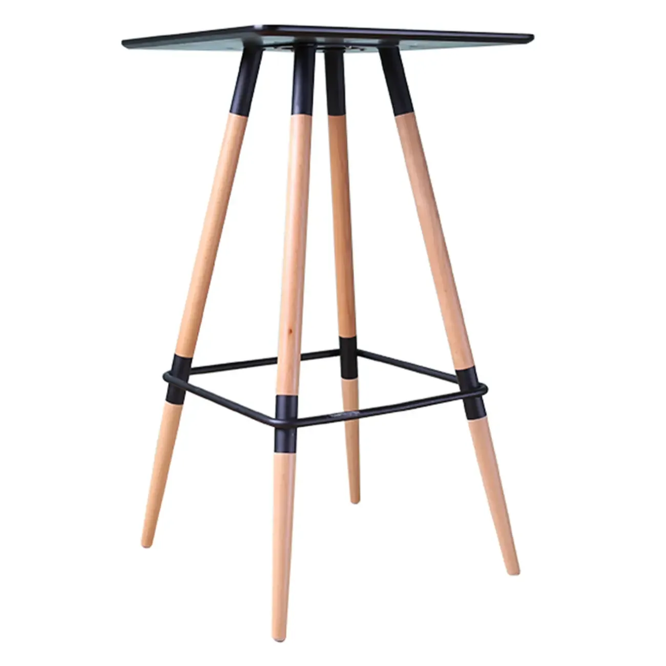 Modern Red Wooden Square Pub Tables