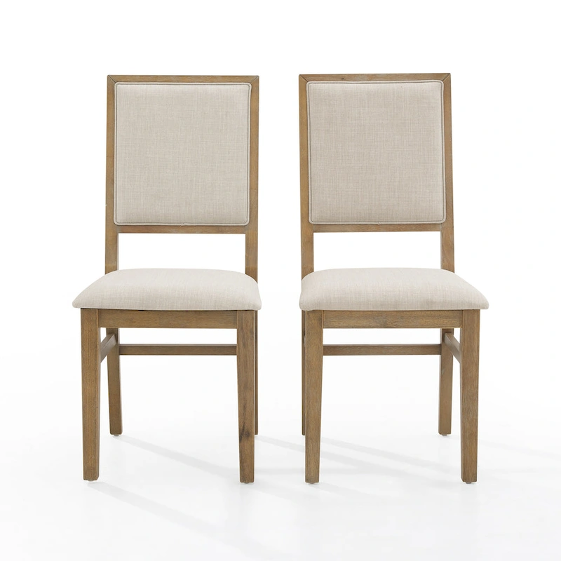 Joanna 2Pc Upholstered Back Chair Set - 18.25 W x 21 D x 39.88 H