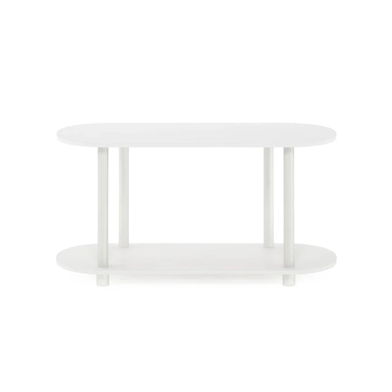 Furinno Turn-N-Tube No Tools Modern Oval Side Table