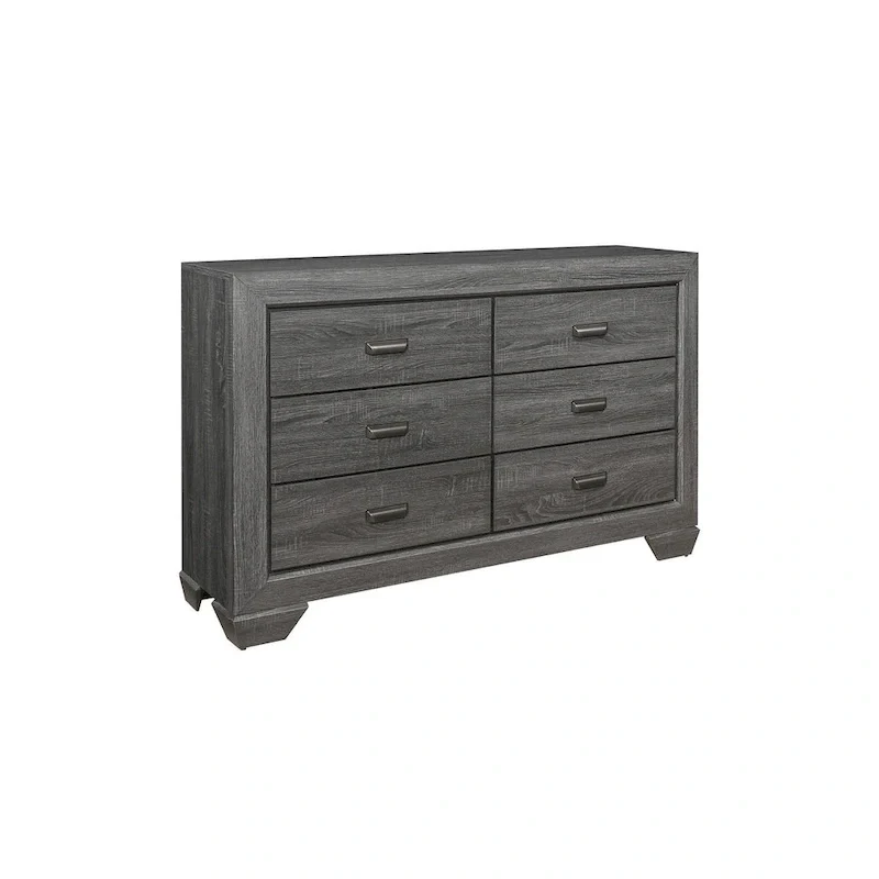 Valli 3 Piece Gray Modern Panel Bedroom Set