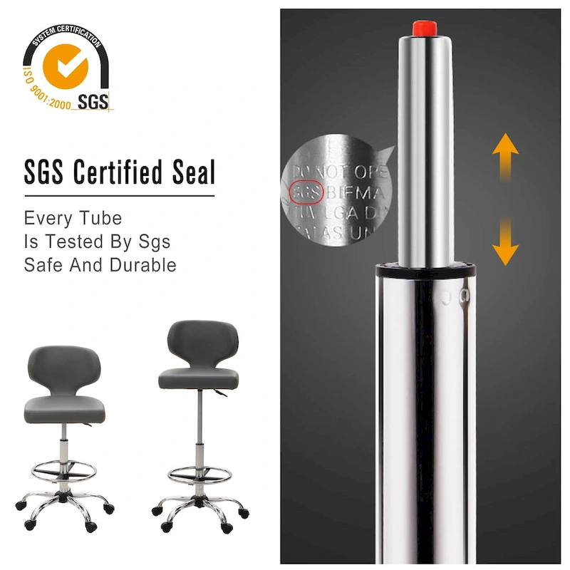 PU Leather Office Chair Swivel Adjustable Rolling Stool with Wheels