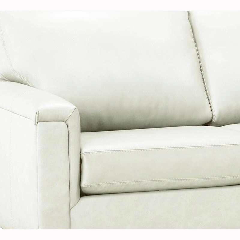 Malibu L-shaped Top-grain Leather Sectional Sofa - 122.5 x 85 x 36.5 x 35