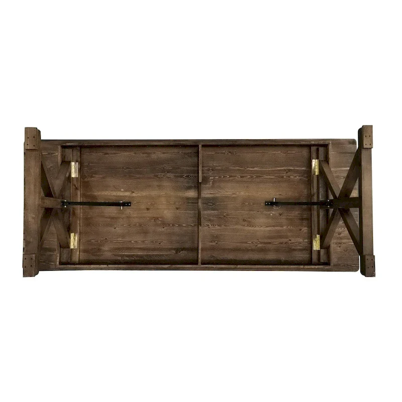 Solid Pine Farm Dining Table with X-Style Legs - 9' x 40