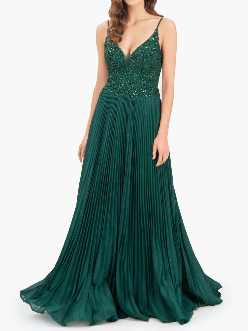 Rose Pink A-line Floor Length Glitter Jersey Prom Dress with Appliques and Sequins