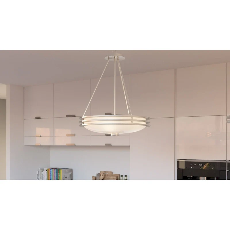 Emile 4-Light Brushed Nickel Modern Pendant