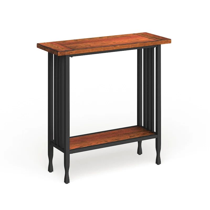 Slatted Mission Hall Stand – Brown/Black or Black Wash, 1-Piece