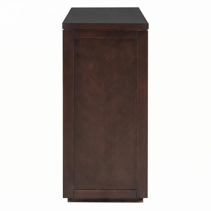 55 Rustic Wooden Entryway Console Table(Espresso)