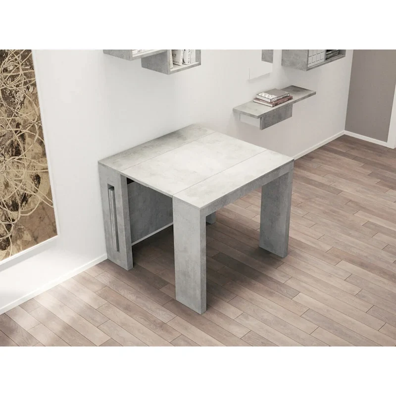 ERIKA Modern Extendable Console Table Dining Table - 31.5  W x 17.5  D x 30  H ( Ext: 17.5  - 73  W )