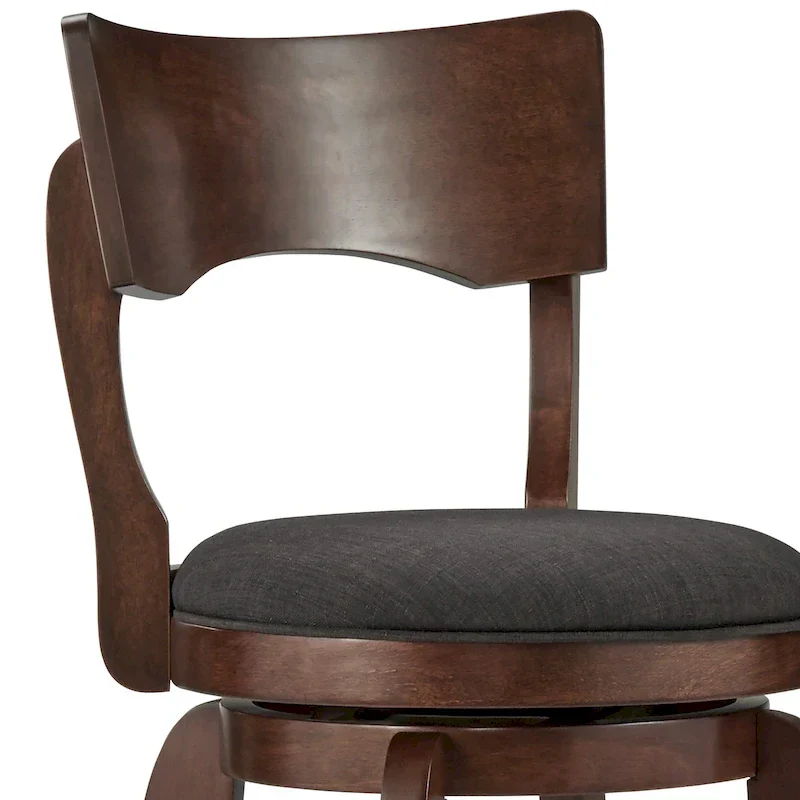 Lyla Swivel 29-inch Brown High Back Bar Height Barstool by iNSPIRE Q Classic