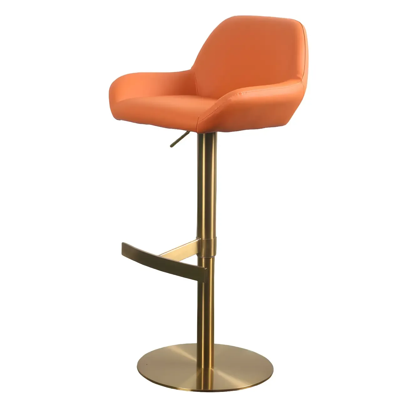 Glossy Metal Bucket Swivel Adjustable Bar Stools