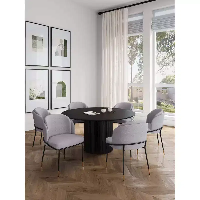 Manhattan Comfort 7pc 59.05" Hathaway and Flor Round Dining Set