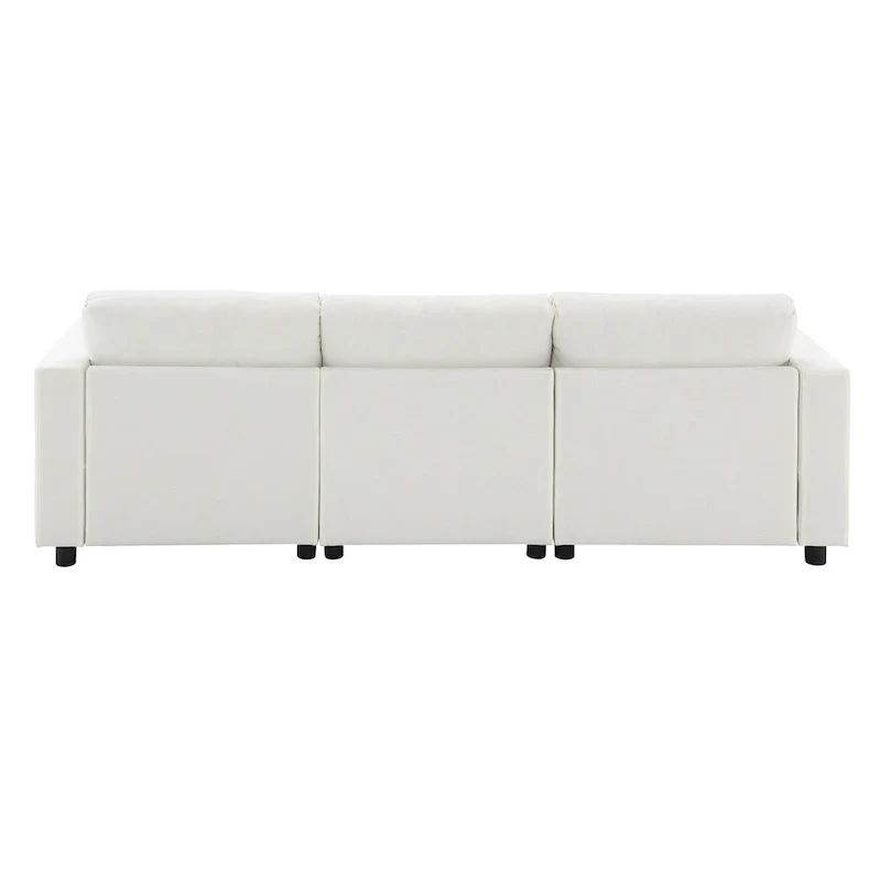 U Shaped Chenille Modular Sectional Cloud Sofa with 2 Ottoman, Pillows