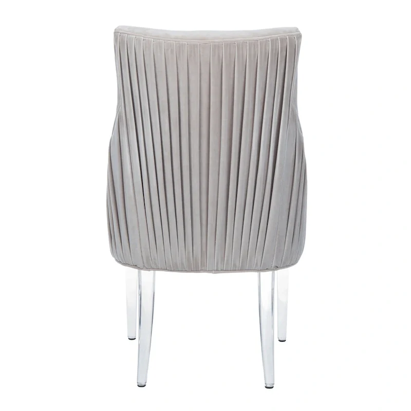 Acrylic Leg Dining Chair - 22W x 28D x 38H Modern Glamour Style