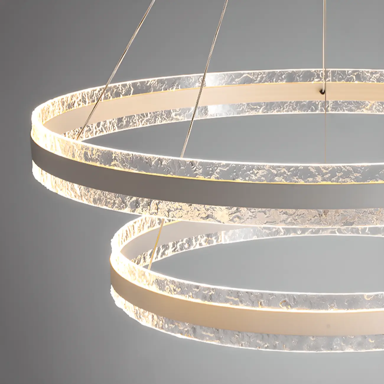 Modern LED Gold Circular Metal Chandelier