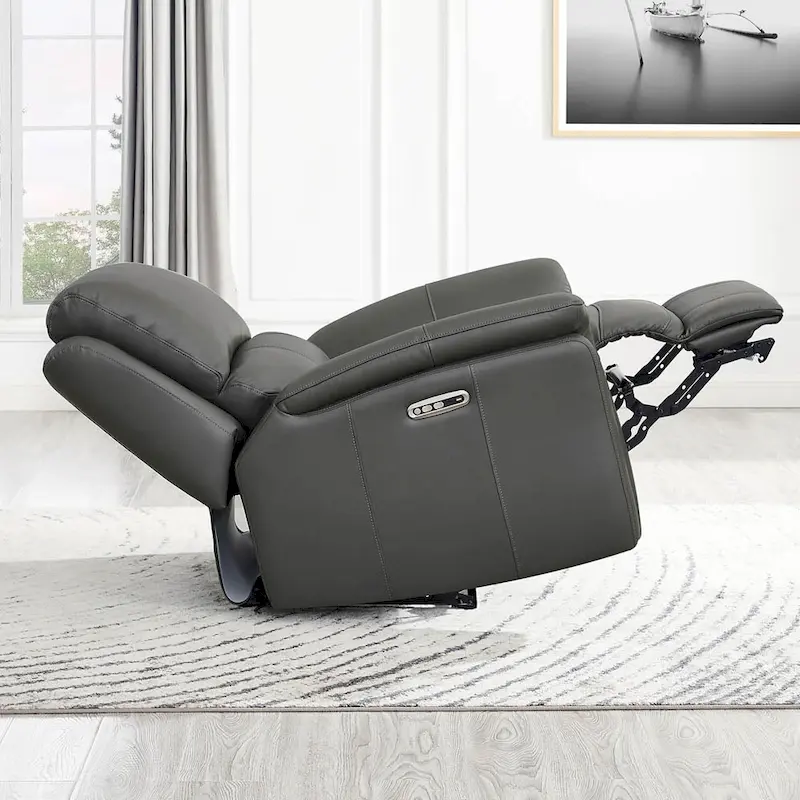 Hydeline Erindale Zero Gravity Power Recline and Headrest Top Grain Leather Loveseat