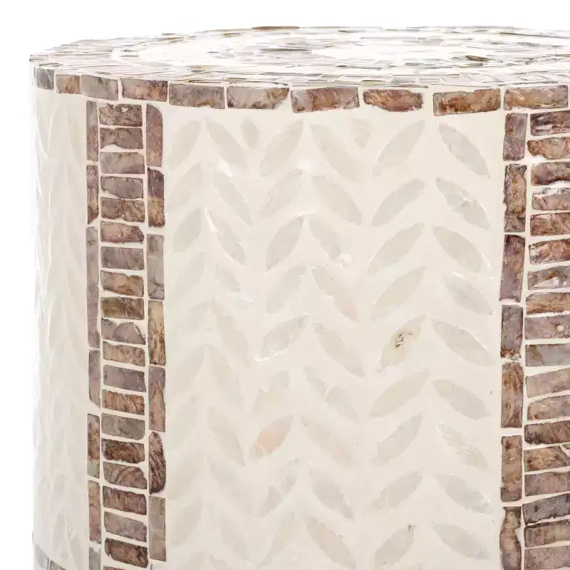 Keary Round Accent Table - ACC1804A - White/Gold - Safavieh