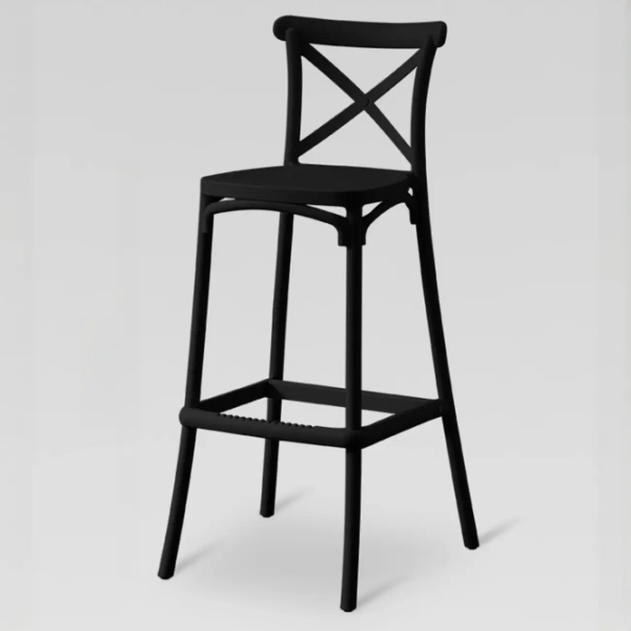 Modern Acrylic Square Counter Height Stools with Back