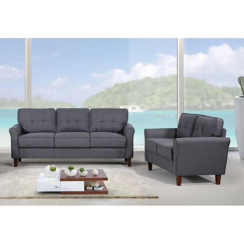 Kouchouk Tufted Mid Century Loveseat & Sofa