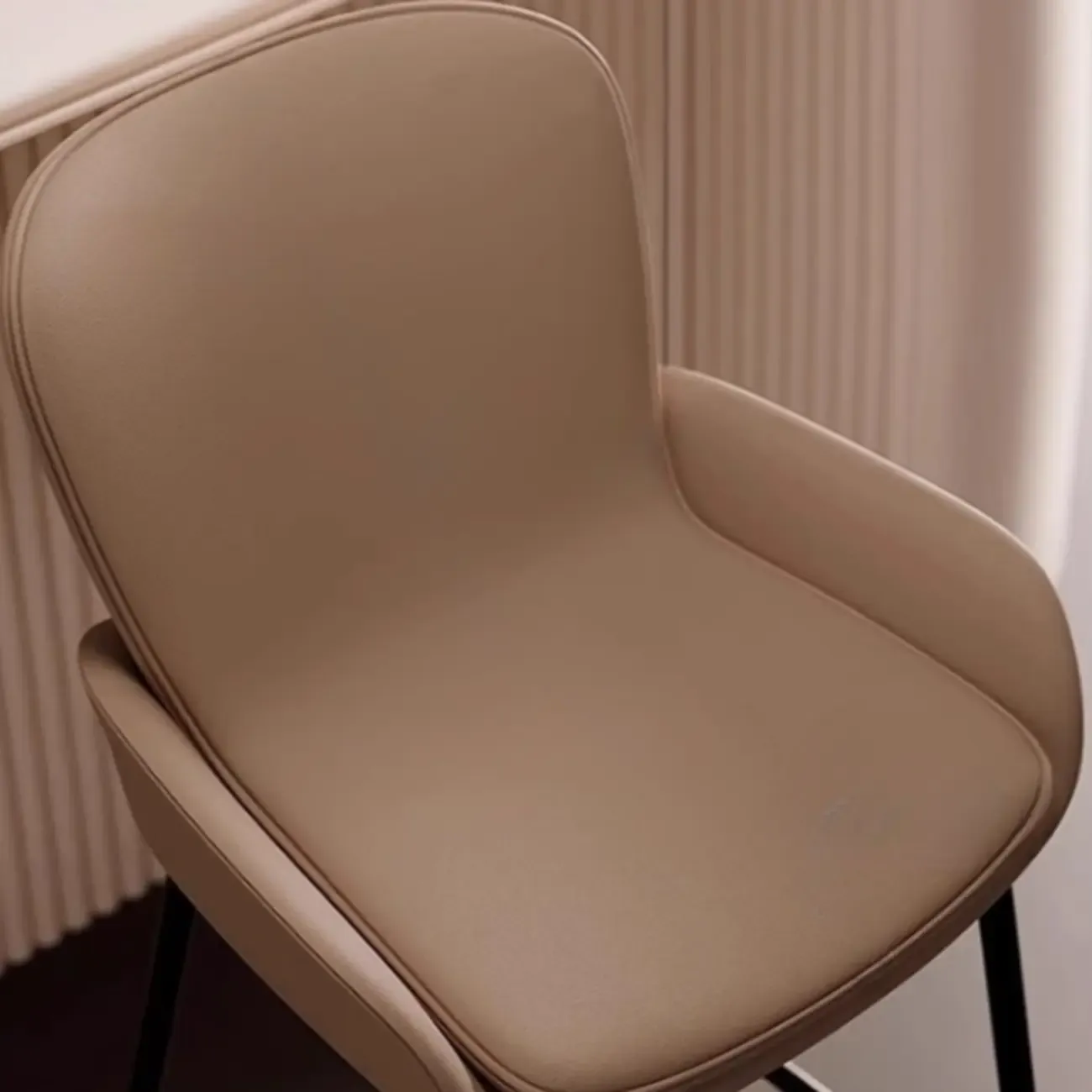 Coffee Bucket Four Legs Leather Counter Bar Stools