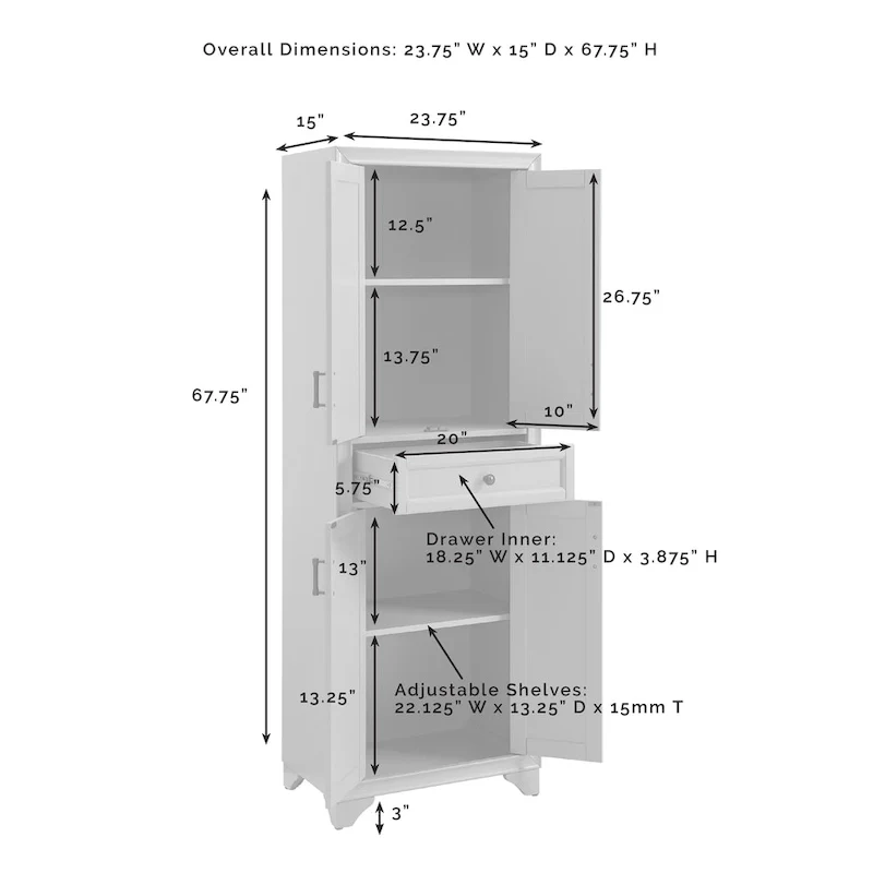 Crosley Tara 3Pc Entertainment Set - 15x108.5x67.75
