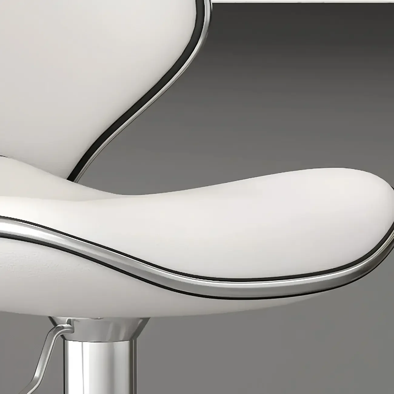 Leather Cushioned Saddle Swivel Adjustable Bar Stool