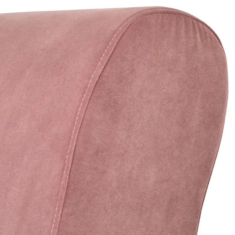 Curved Chaise Lounge - Light Grey/Dark Grey/Dusty Rose - Single Seat