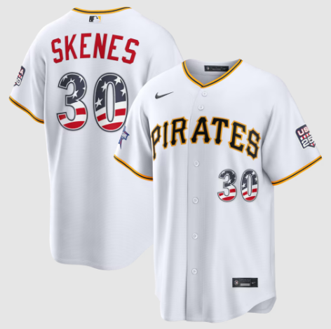 2026 All-Star Edition Stars & Stripes Pittsburgh Pirates Paul Skenes White Stadium Jersey