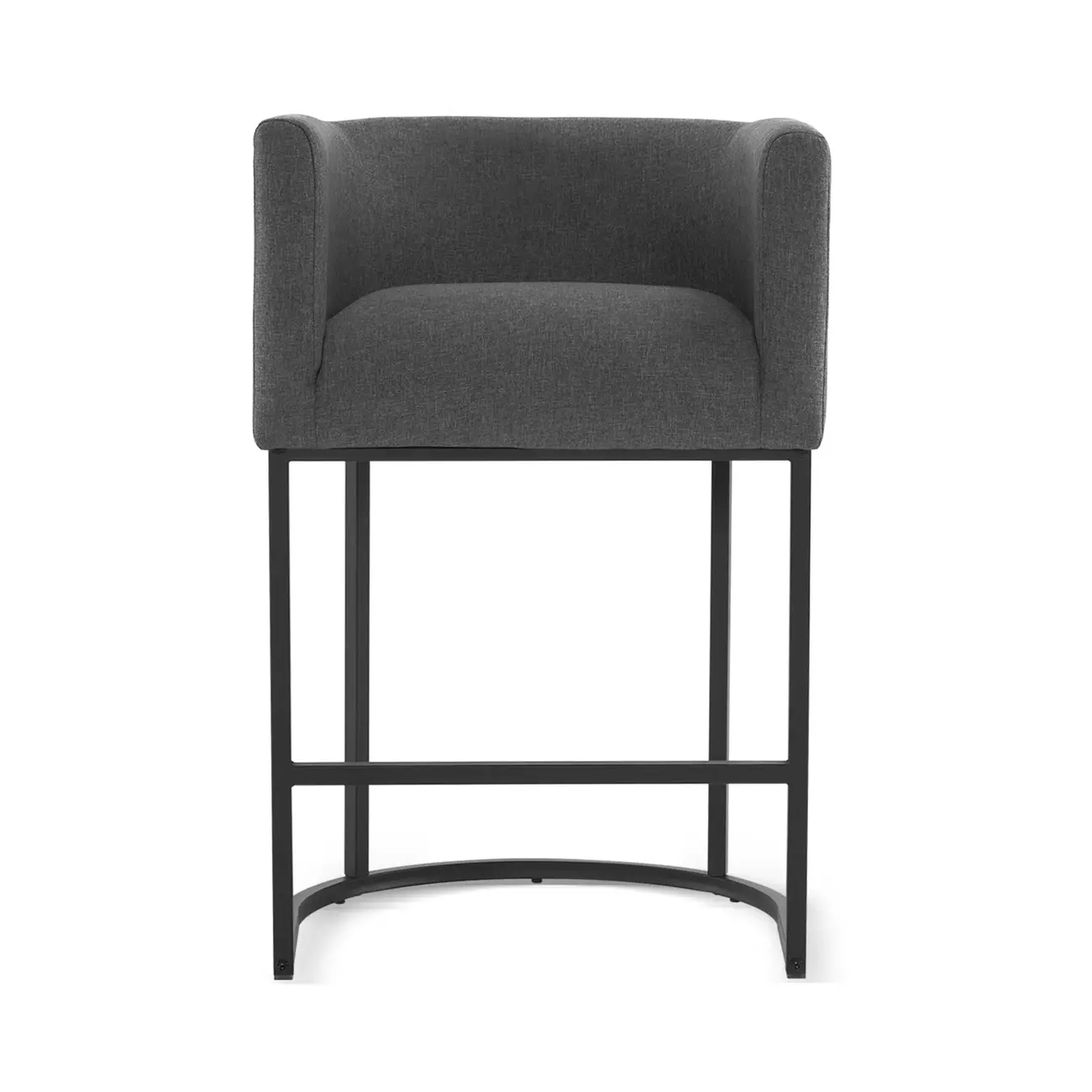 Modern Upholstered Barrel Back Counter Stools