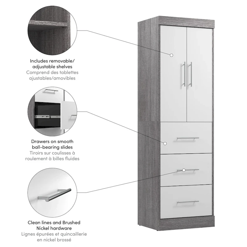 Nebula 25W Wardrobe by Bestar