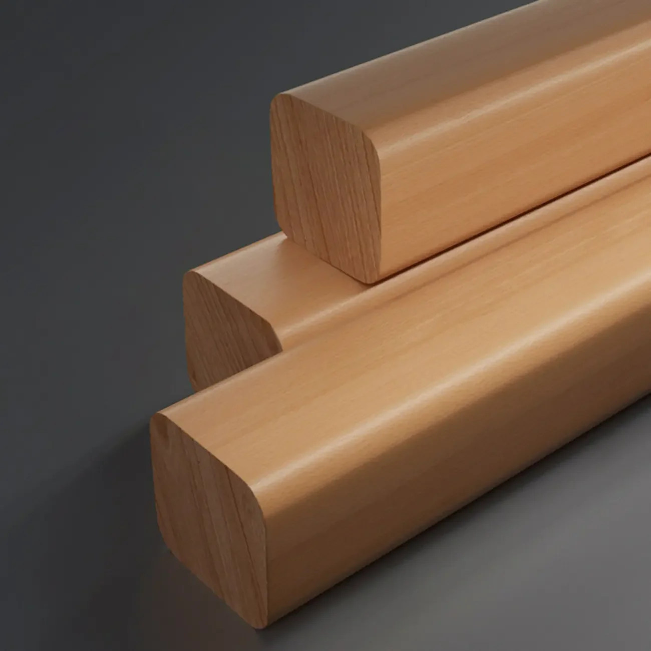 Modern Wood LED Bathroom Vanity Light 3-Gear Dimming