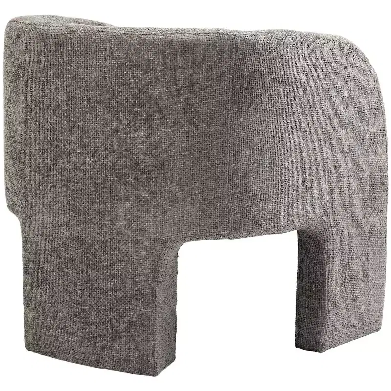 Grey / Navy Chenille Fabric Accent Chair with Arms – Seats 1