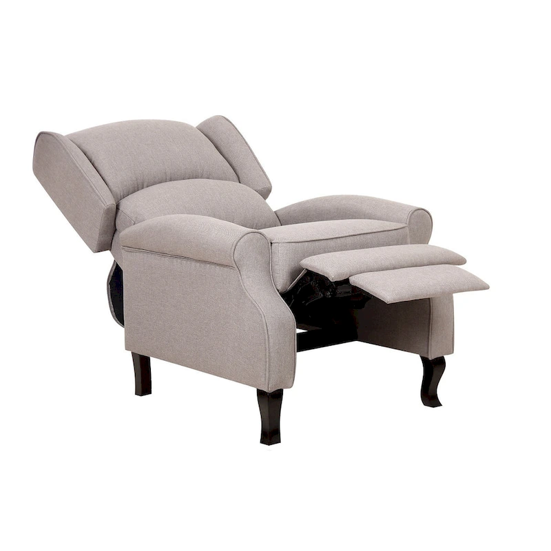 Modern Wingback Linen Fabric Accent Recliner Chair