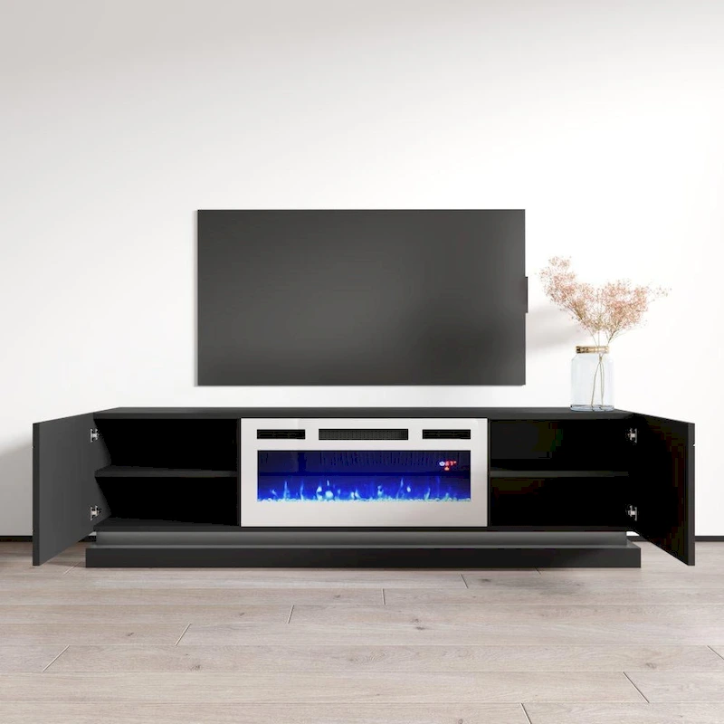 Shu WH-EF Electric Fireplace 71 TV Stand
