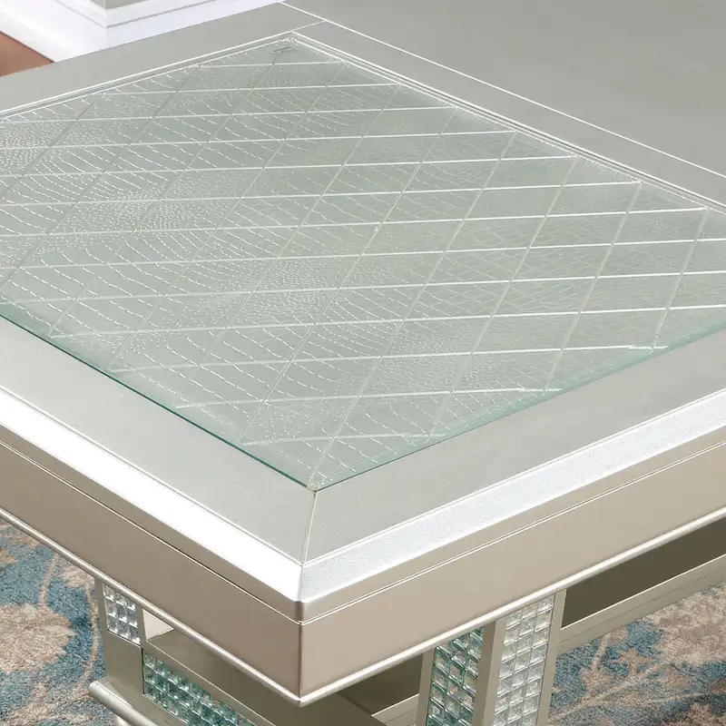 Furniture of America Medlee Glam84-inch Expandable Dining Table with Leaf